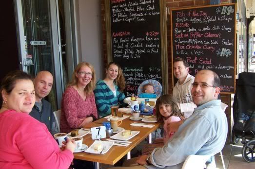 Lunchen met Michiel, Sylvia en de kids en Nicole en Michel