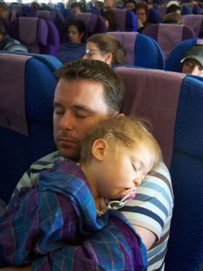 Nog even lekker geslapen in het vliegtuig