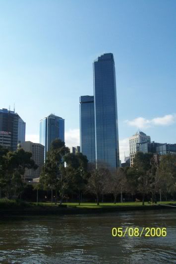 Veel wolkenkrabbers in Melbourne