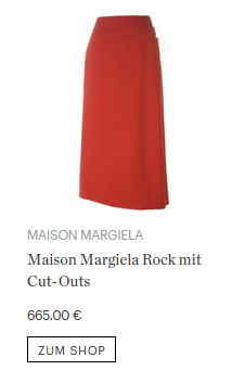  Maison Margiela Rock mit Cut-Outs 