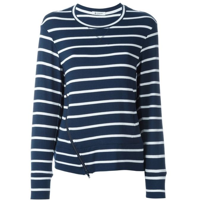Navy blue and white striped Shirt