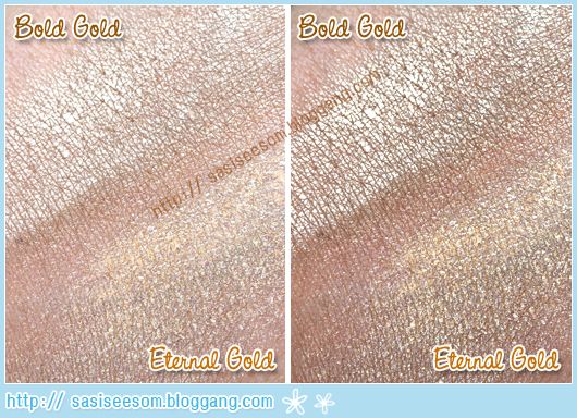 Bold Gold and Eternal Gold Swatch Maybelline