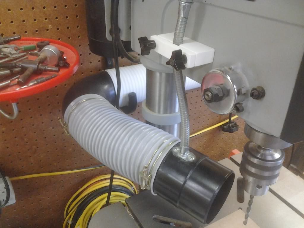 Quick and easy drill press dust/chip collection... Woodworking Talk