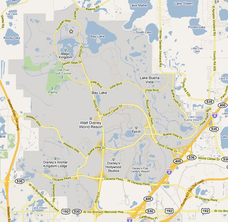 Disney World Property Map