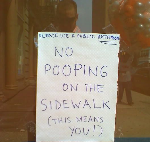 No pooping