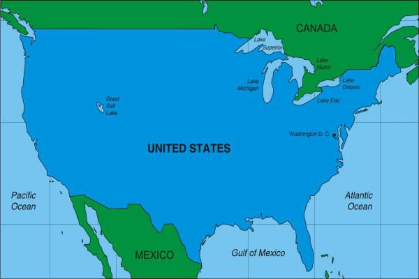 map of canada and us. map of canada and us border.