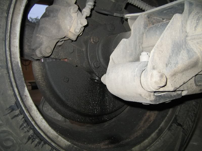 Leak from wheel bearing area