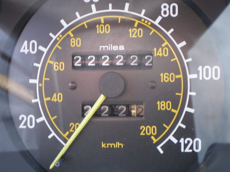 For years I had the winning odometer poker hand until a Mercedes buddy 