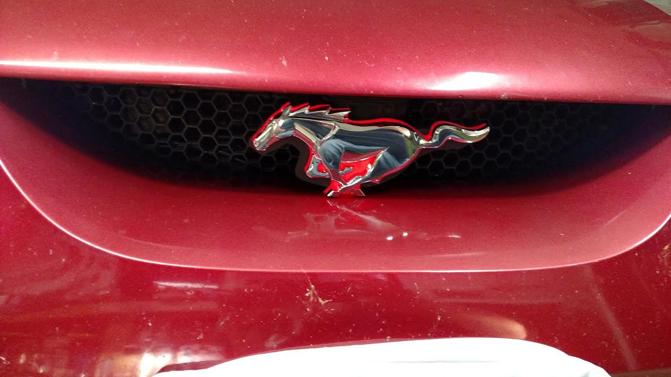 20102014 Ford Mustang Pony LED Light Up Red Emblem Front Radiator Grille Grill eBay