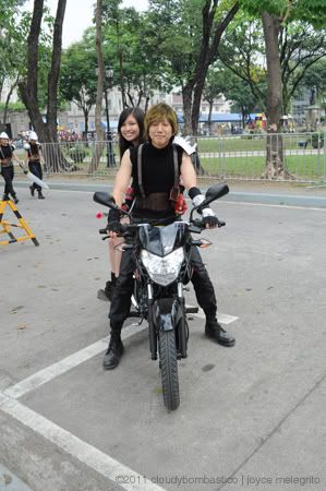 There's Noctis and Tifa, on a motorcycle. (Yes, it's Final Fantasy XIII.)