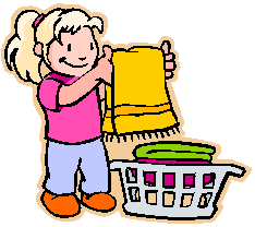 Girl doing laundry