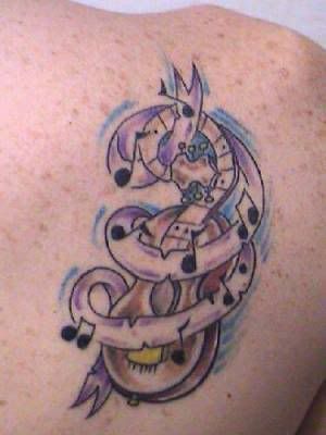 Ok as I knew I was writing a music tattoo hub I went and got a music tattoo