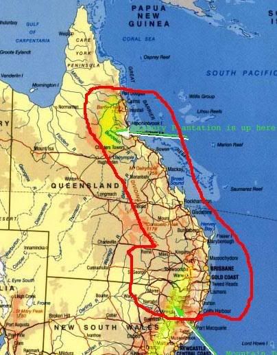  and compare the size of Queensland and Northern NSW to the US or Europe.