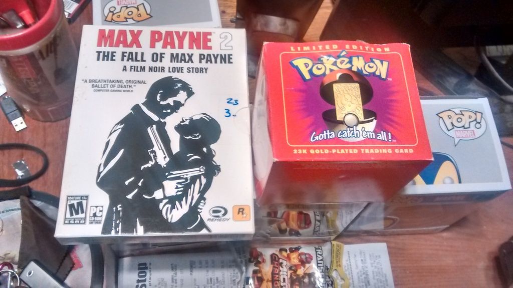 From Goodwill: Max Payne 2 and Jigglypuff gold card