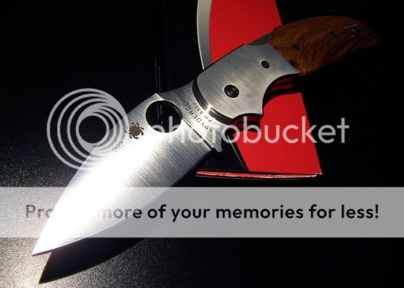 SPYDERCO SAGE 4 C123WDP Al Mar Mid Backlock Ironwood & Titanium CC#92 