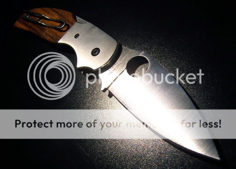 SPYDERCO SAGE 4 C123WDP Al Mar Mid Backlock Ironwood & Titanium CC#92 