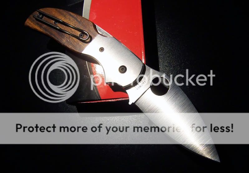 SPYDERCO SAGE 4 C123WDP Al Mar Mid Backlock Ironwood & Titanium CC#92 