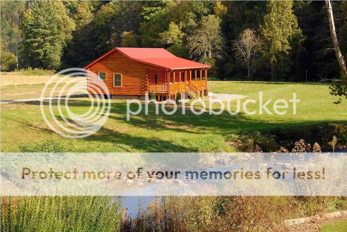 Honeymoon Vacation Waterfron Log Cabin on Stocked Trout Stream Hot 