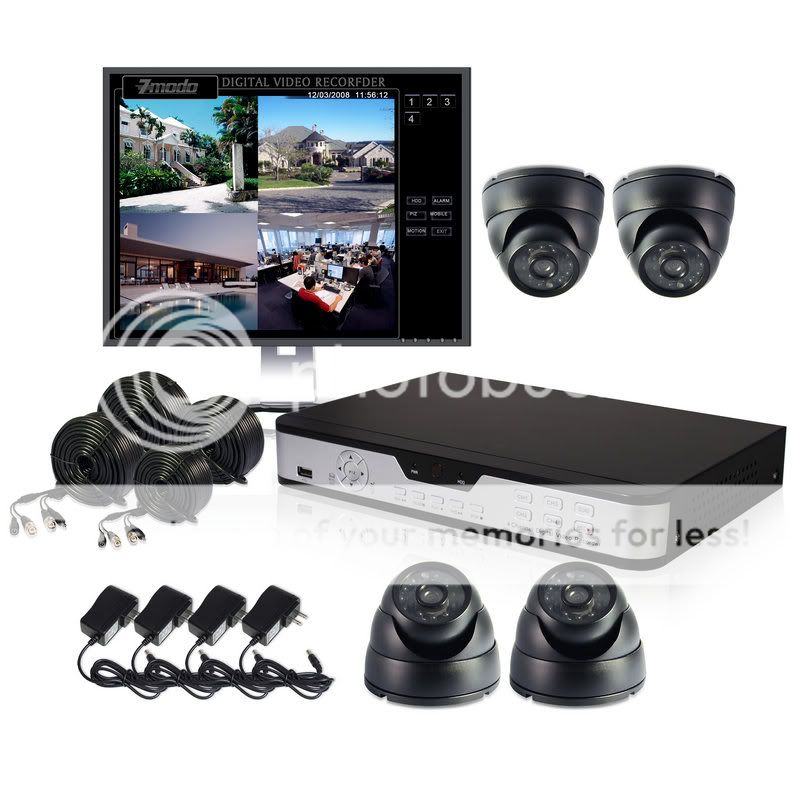 ZMODO 4CH Ultra High Res CCTV Security System 500Gb IR  