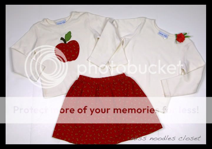 KELLYS KIDS Apple Rose Shirts Cord Skirt Set 5 6 aa  