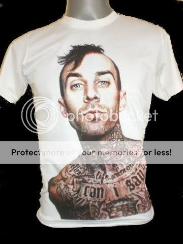 Travis Barker T Shirt s M L XL Blink 182 Drummer