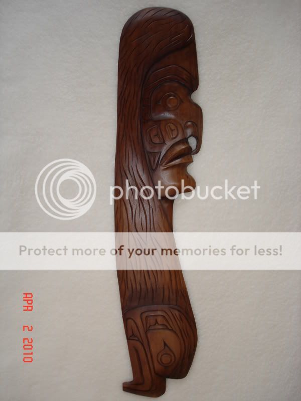 HAWKMAN and EAGLE Authentic Northwest Coast Native Hand carved 